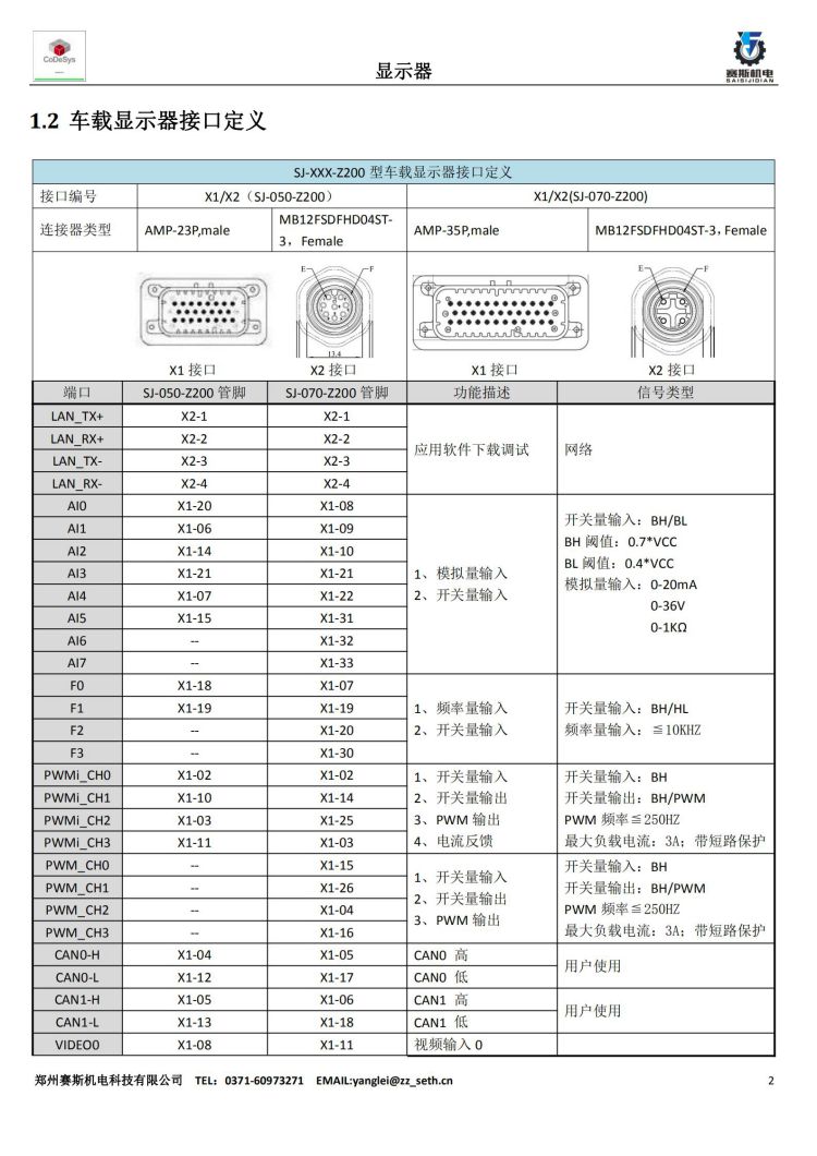 SJ-XXX-Z200系列車載顯示器